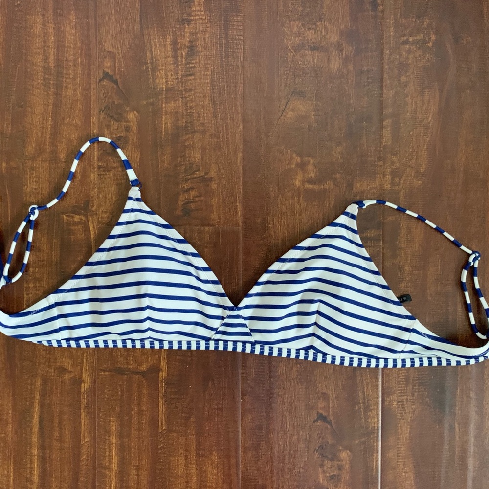 J.Crew French Bikini Top in Mixed Striped